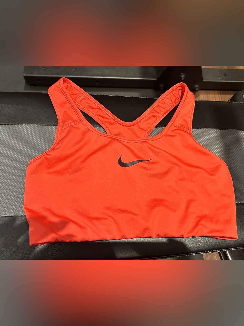 Nike Women's Bright Orange Racerback Sports Bra